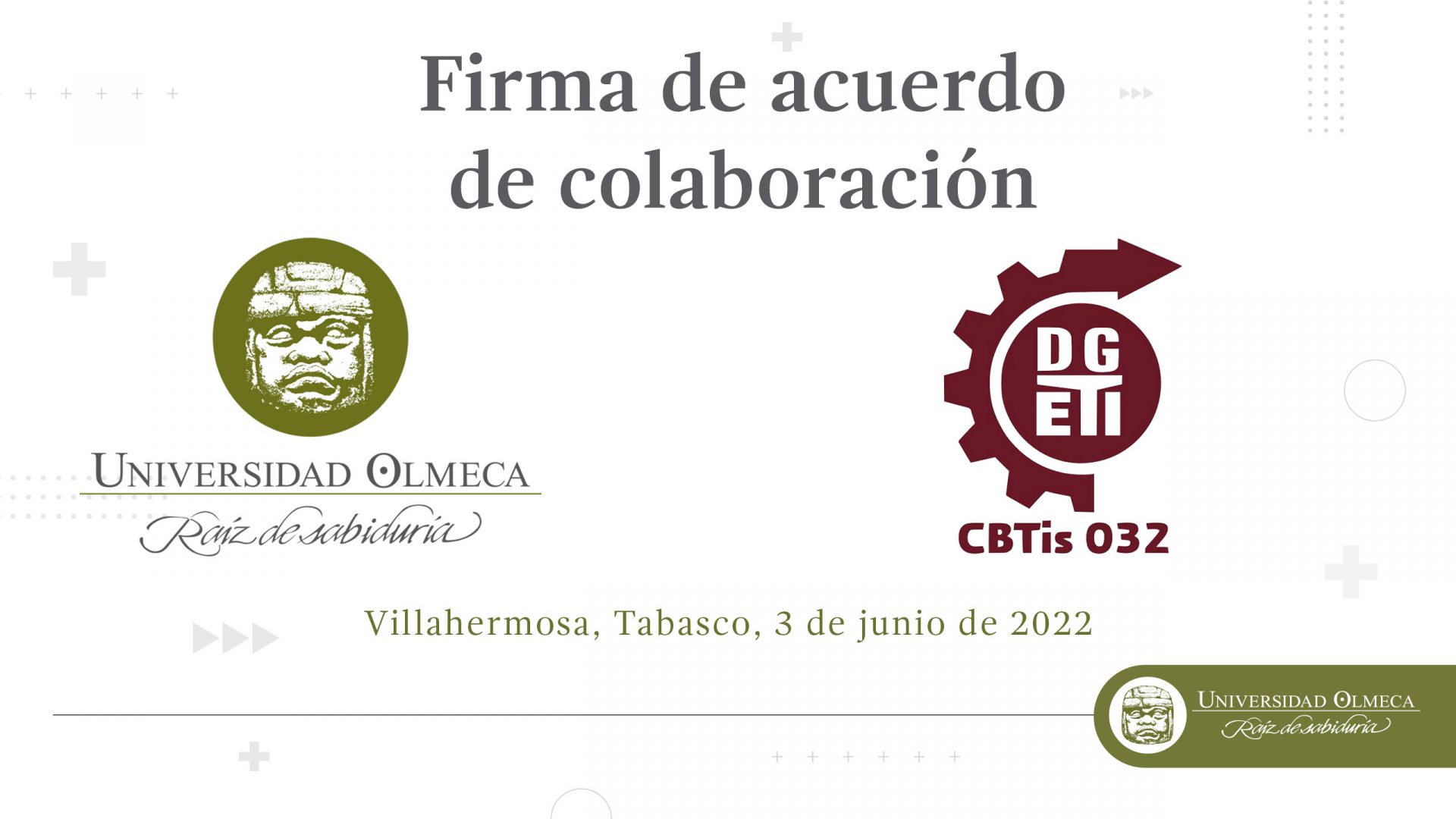 Firma De Convenio Uo Cbtis Universidad Olmeca